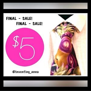 GANT ~ Men’s Multi-Colored Neck Tie in Purple and Green Print circa 1980s